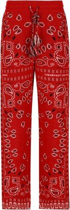 Bandana Jacquard Drawstring Pants