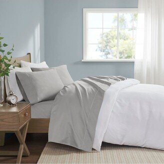 Gracie Mills 4-pc 600 Thread Count Pima Cotton Sheet Set, Light Grey - King