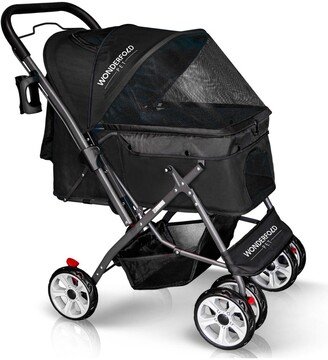 Zipperless Entry Pet Stroller - Black