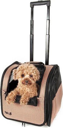 Wheeled Travel Pet Carrier Beige-M