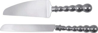 String Of Pearls 2-Piece Pearled Cake Server Set