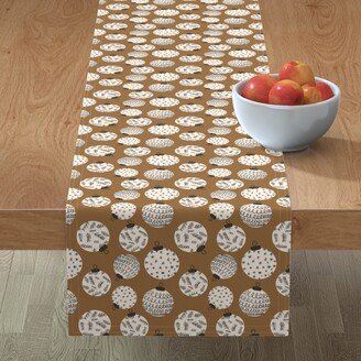 Table Runners: Ornaments On Brown Table Runner, 72X16, Brown