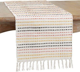 Saro Lifestyle Woven Stripe Runner, Multi, 16 x 72