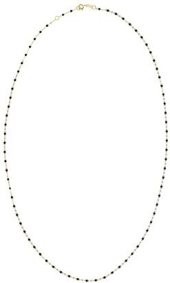 18kt yellow gold Classic Gigi black beaded necklace