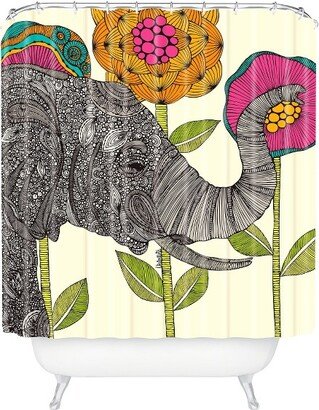 Aaron Elephant Shower Curtain Dark Heather