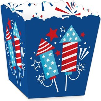 Big Dot of Happiness Firecracker 4th of July - Party Mini Favor Boxes - Party Treat Candy Boxes - Set of 12