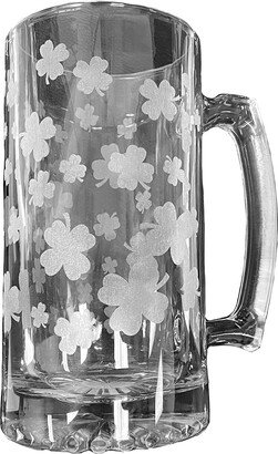 Shamrock Pattern - Giant Laser Engraved Beer Mug 28 Ounces Stein