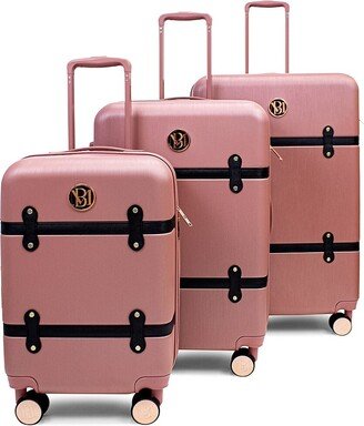 3-Piece Patterned Spinner Suitcase