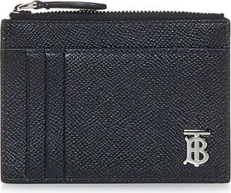 TB Monogram Plaque Zipped Cardholder