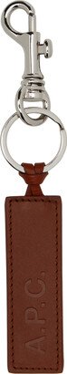 Brown Leather Keychain-AA