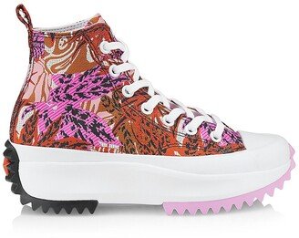 Run Star Hike Tropical-Print Platform Sneakers