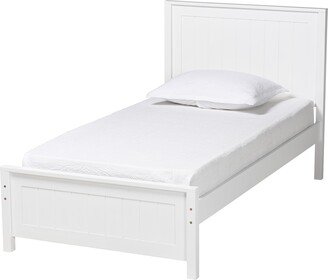 Neves Classic and Traditional White Finished Wood Twin Size Platform Bed