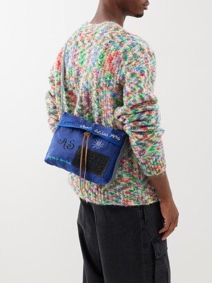 Andemer Embroidered Waxed Cotton Cross-body Bag