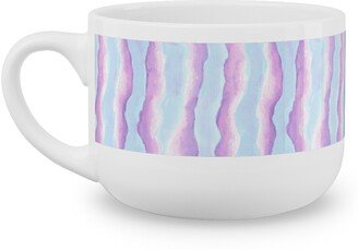 Mugs: Sunset Cloud Stripe Latte Mug, White, 25Oz, Multicolor