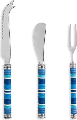 French Home Laguiole 3-Piece Cheese Fork & Knife Set