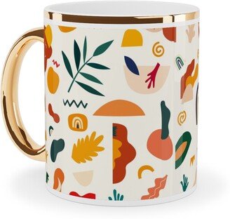 Mugs: Seamless - Multi Ceramic Mug, Gold Handle, 11Oz, Multicolor