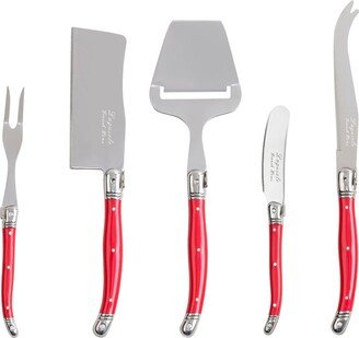 Laguiole 5 Piece Cheese Knife, Fork and Slicer Set