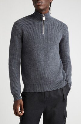 Padlock Puller Quarter Zip Wool Sweater