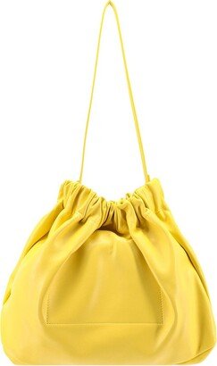 Drawstring Ruched Tote Bag