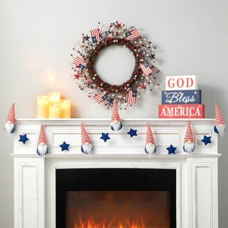 6ft Fabric Patriotic Gnome Garland