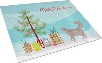 CK4723LCB Somali No.2 Cat Merry Christmas Glass Cutting Board