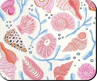 Mouse Pads: Seashells - Pink Mouse Pad, Rectangle Ornament, Multicolor