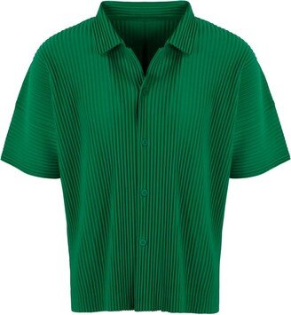 Pleated Short-Sleeved Shirt