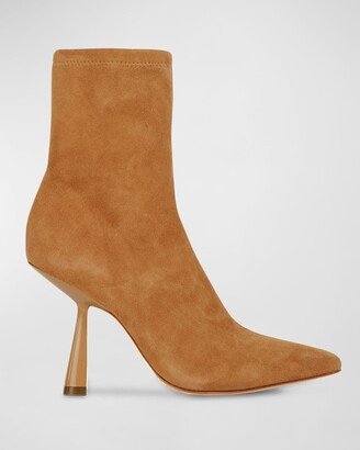 Suede Sock Ankle Booties