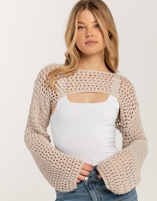 Open Knit Womens Shrug