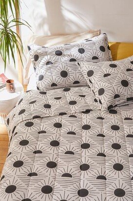 Geo Sun Printed Quilt Set