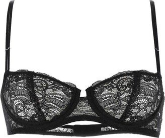 Contrast-Stitch Lace-Detailed Bra-AA