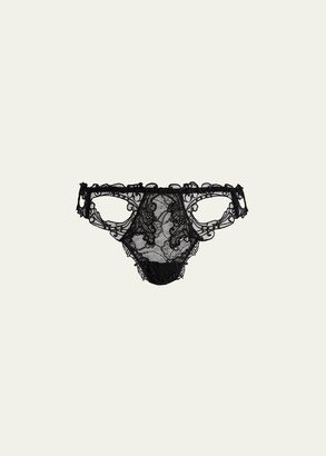 Soir de Venise Cutout Lace String Thong