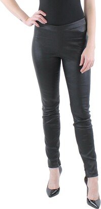 Womens Lamb Leather Stretch Leggings