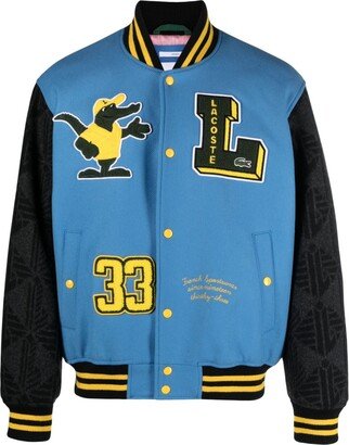 Logo-Appliqué Varsity Bomber Jacket-AA