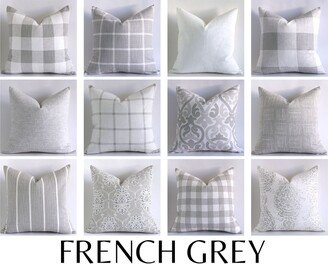 Grey & White Lumbar Pillow Covers +9 Other