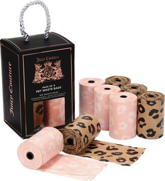 Set of Heavy Duty Poop Bags - 160 Bag Count - Pink, Leopard