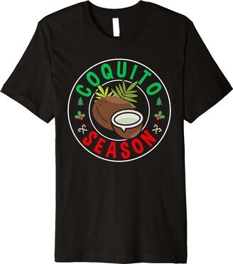 Puerto Rico Christmas Gifts & Coconut Xmas Coquito Coconut Xmas For A Puerto Rican Christmas Premium T-Shirt