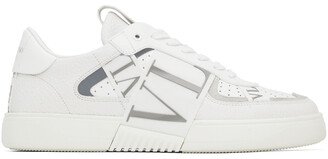 White & Gray VL7N Low-Top Sneakers