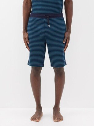 Striped Cotton-blend Piqué Pyjama Shorts