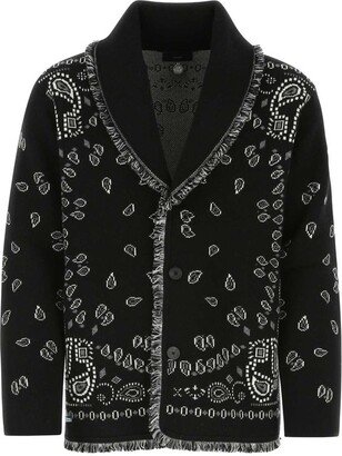 Bandana Jacquard Knitted Cardigan