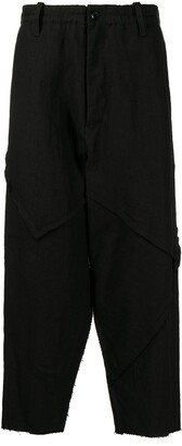 Drop-Crotch Cropped Trousers