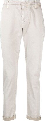 Cropped Cotton Chino Trousers