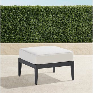 Trelon Aluminum Ottoman in Matte Black Finish