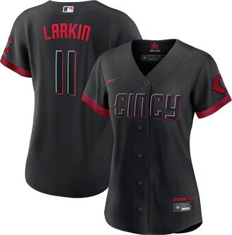 Women's Black Cincinnati Reds Barry Larkin 2023 City Connect Replica Player Jersey