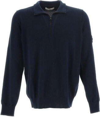 Half-Zip Long-Sleeved Jumper-AA