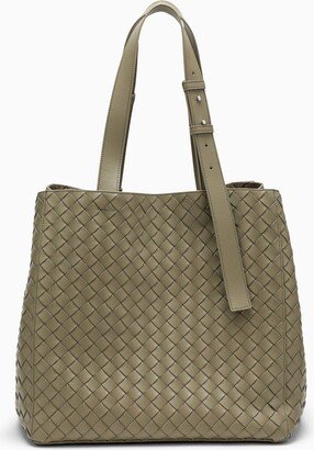 Taupe Intrecciato shopping bag