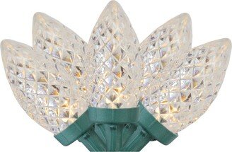 Northlight Set of 100 Warm White Faceted Led C7 Christmas Lights - Green Wire