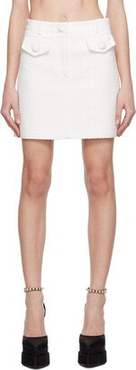 White Flap Pocket Miniskirt