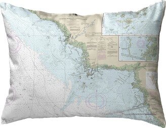 Betsy Drake Crystal River to Horseshoe Point, FL Nautical Map Noncorded Pillow