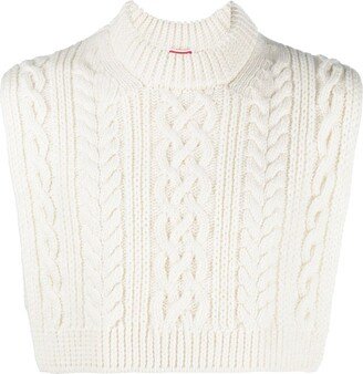 Cable-Knit Cropped Vest